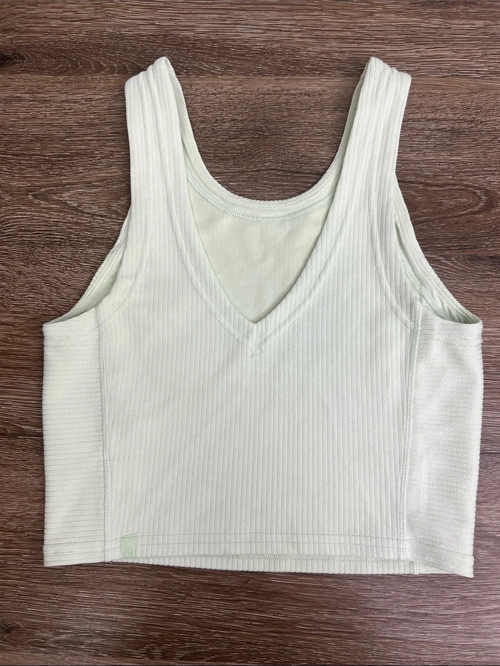Lululemon Ribbed Softstreme Cropped Tank Light Mint Green Size 2